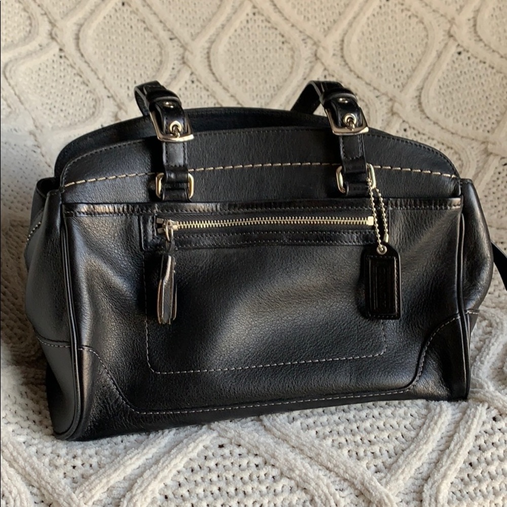 Rare Stitched Leather Coach Bag.